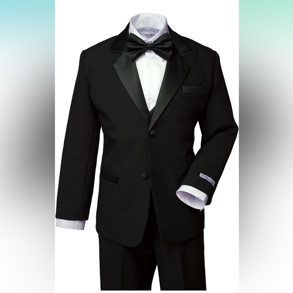 Spring Notion Boys' Classic Fit Tuxedo Set Black